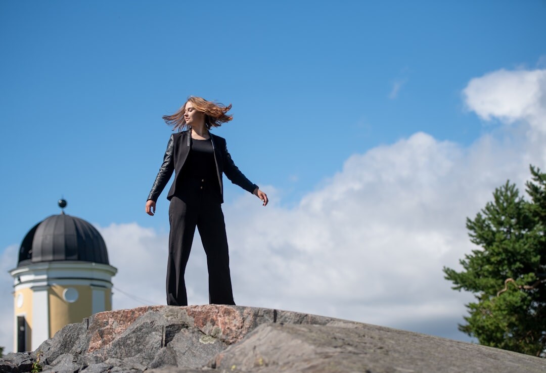 Portrait of a Finnish female broadcast coordinator in her 30s