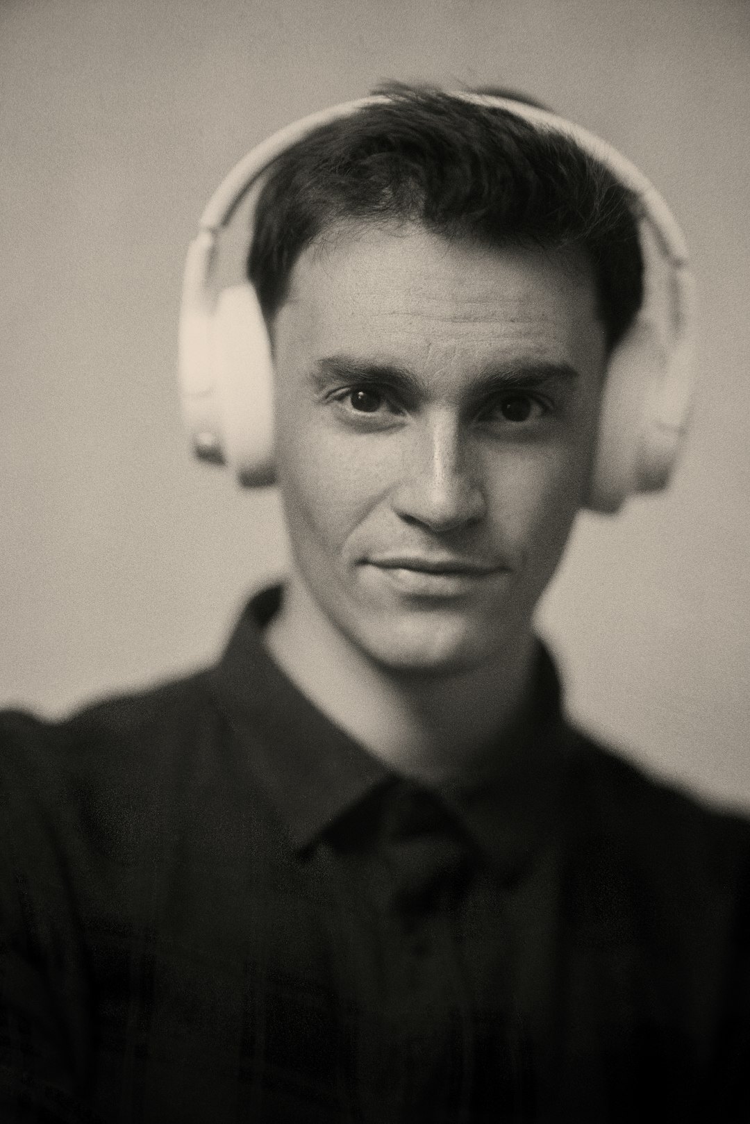 Portrait of a Finnish male sound engineer in his 40s